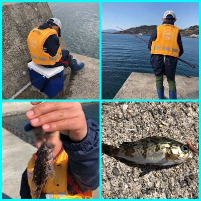 2019年最初の息子と一緒に魚釣り！